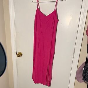 Pink Linen Dress